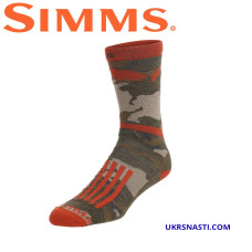 Носки Simms Daily Sock Regiment Camo Olive Drab